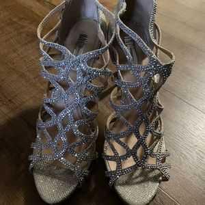 Silver Sparkly INC Formal Heels